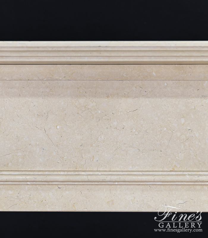 Marble Fireplaces  - A Classic Mantel In Crema Marfil Marble  - MFP-1786